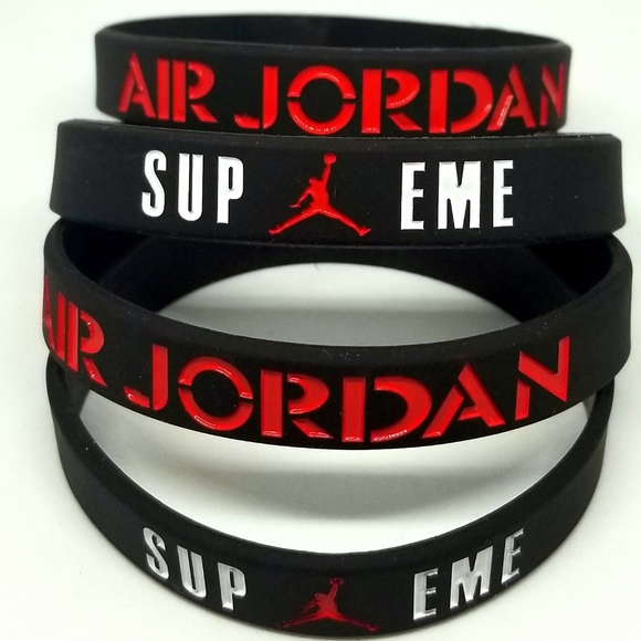 Air Jordan Silicone Wristband Bracelet 4 Pieces - Picture 3 of 12